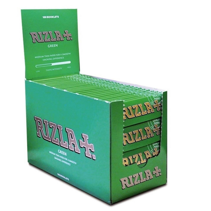 PAPEL DE FUMAR RIZLA 70MM VERDE REGULAR 1X100