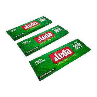 PAPEL ALEDA TRANSPARENTE VERDE KING SIZE 110 MM 1X20