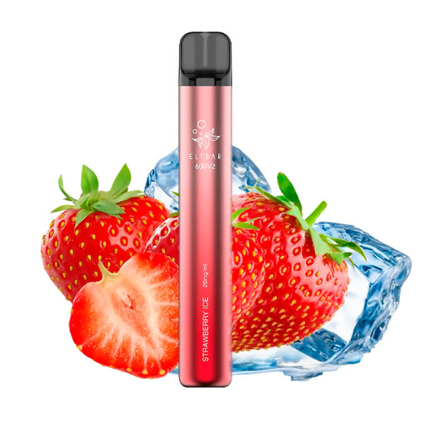 ELF007 POD DESECHABLE ELFBAR 600V2 STRAWBERRY 20MG