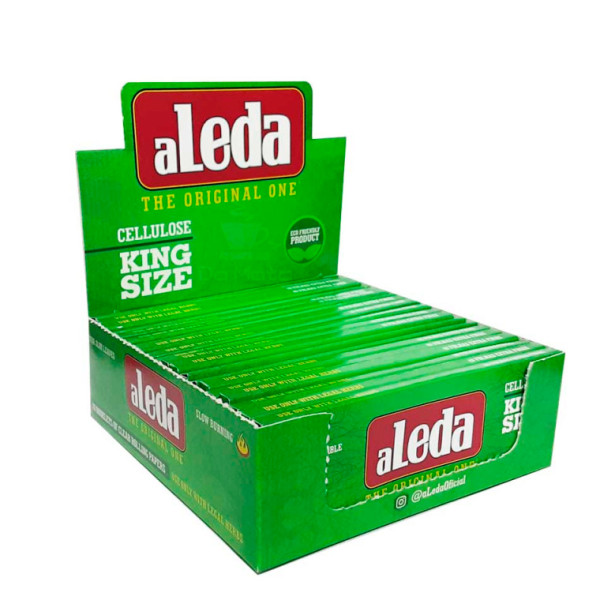PAPEL ALEDA TRANSPARENTE VERDE KING SIZE 110 MM 1X20