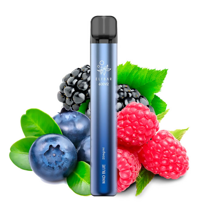 ELF017 POD DESECHABLE ELFBAR 600V2 MAD BLUE 20MG