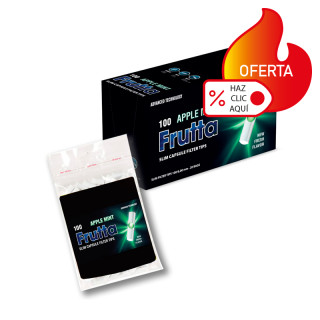 FILTROS FRUTTA CAPSULA MANZANA-MENTA 6MM LONG 100UDS 1X20