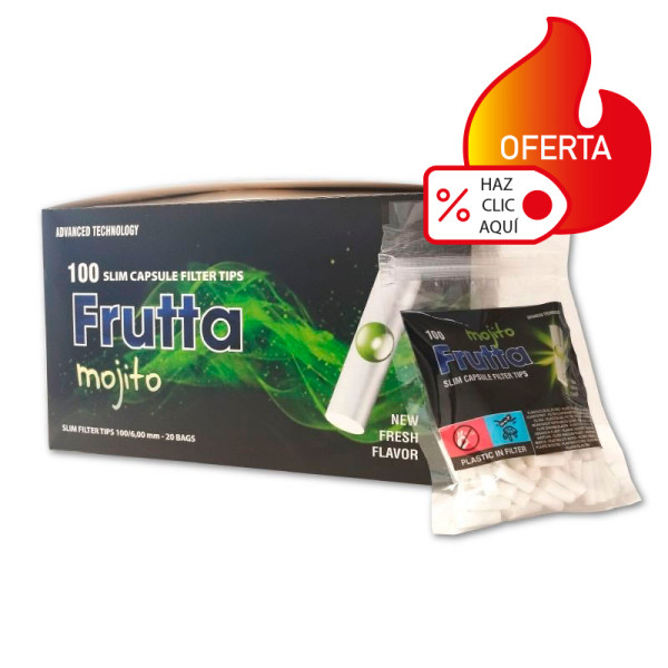 FILTROS FRUTTA CAPSULA MOJITO 6MM LONG 100UDS 1X20