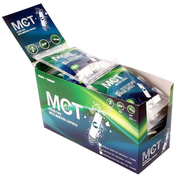 FILTROS MCT CAPSULA MENTOL  6MM LONG 100UDS 1X20