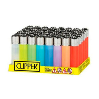 ENCENDEDOR CLIPPER POCKET TRANSLUCIDO COLOR SURTIDO 1X48 2