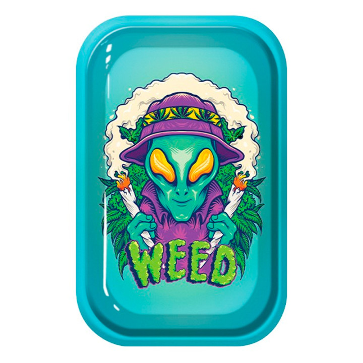 BANDEJA METAL WEED ALIEN 29 X 19 CM