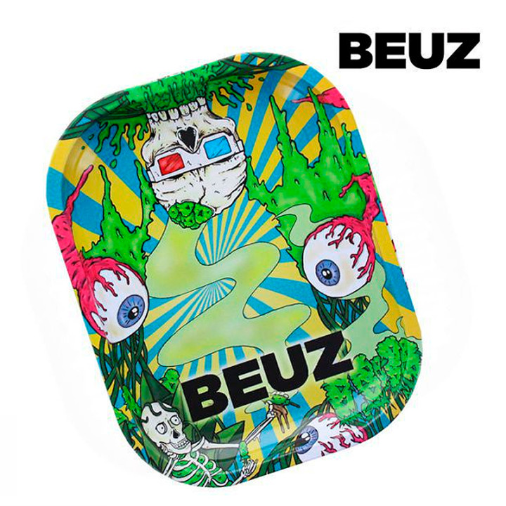 BANDEJA METAL BEUZ EYES & SKELETON 18 X 14 CM