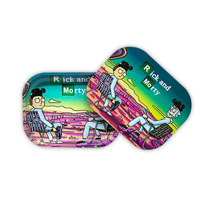 BANDEJA METAL CON TAPA IMAN RIKING BAD 18 X 14CM