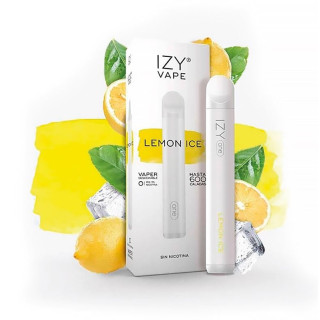 CIGARRILLO ELECTRICO DESECHABLE IZY VAPE LEMON ICE 600 PUFFS SIN NICOTINA
