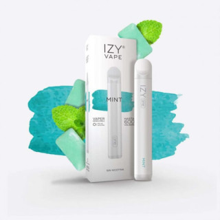 CIGARRILLO ELECTRICO DESECHABLE IZY VAPE MINT 600 PUFFS SIN NICOTINA