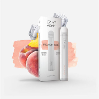 CIGARRILLO ELECTRICO DESECHABLE IZY VAPE PEACH ICE 600 PUFFS SIN NICOTINA