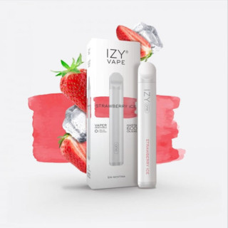 CIGARRILLO ELECTRICO DESECHABLE IZY VAPE STRAWBERRY ICE 600 PUFFS SIN NICOTINA