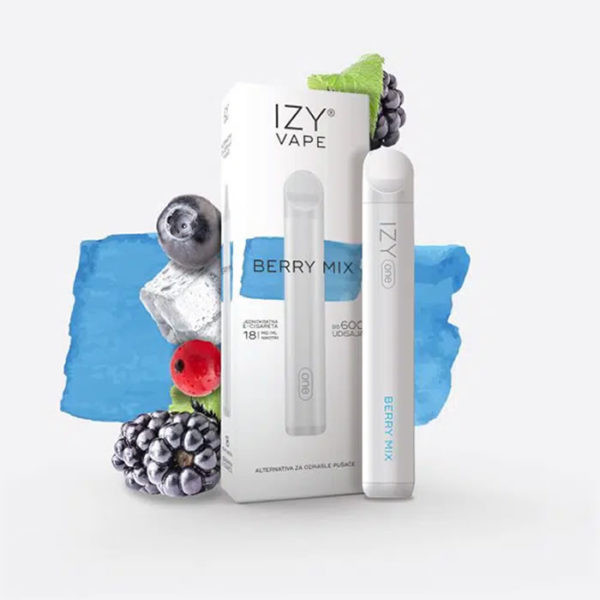 CIGARRILLO ELECTRICO DESECHABLE IZY VAPE BERRY MIX 600 PUFFS 2% TPD