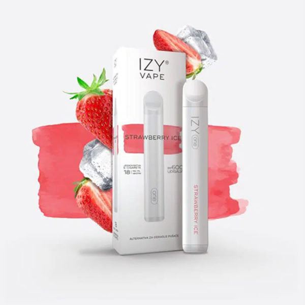 CIGARRILLO ELECTRICO DESECHABLE IZY VAPE STRAWBERRY ICE 600 PUFFS 2% TPD