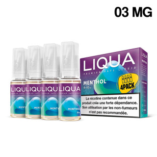 ELIQUID LIQUA MENTHOL PACK 4 03MG 10ML