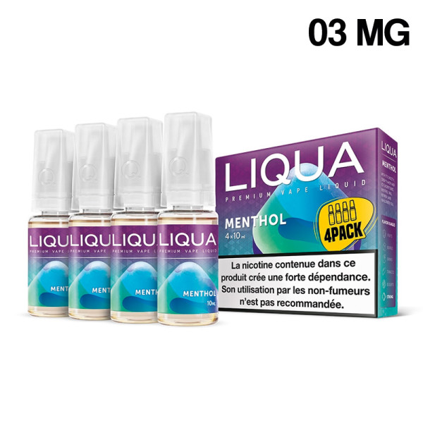 ELIQUID LIQUA MENTHOL PACK 4 03MG 10ML