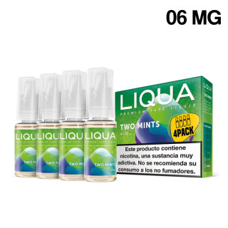 ELIQUID LIQUA TWO MINTS  PACK 4 06MG 10ML