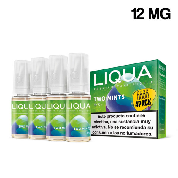 ELIQUID LIQUA TWO MINTS  PACK 4 12MG 10ML