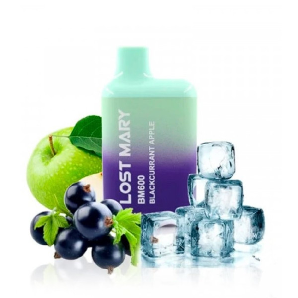 CIGARRILLO ELECTRONICO DESECHABLE LOST MARY 600PUFFS 2% BLACKCURRANT APPLE