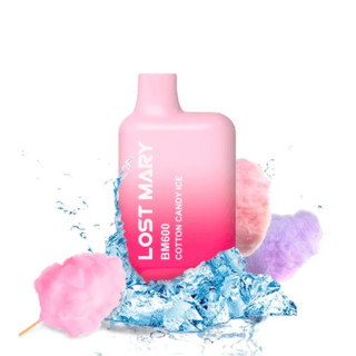 CIGARRILLO ELECTRONICO DESECHABLE LOST MARY 600PUFFS 2%  COTTON CANDY ICE