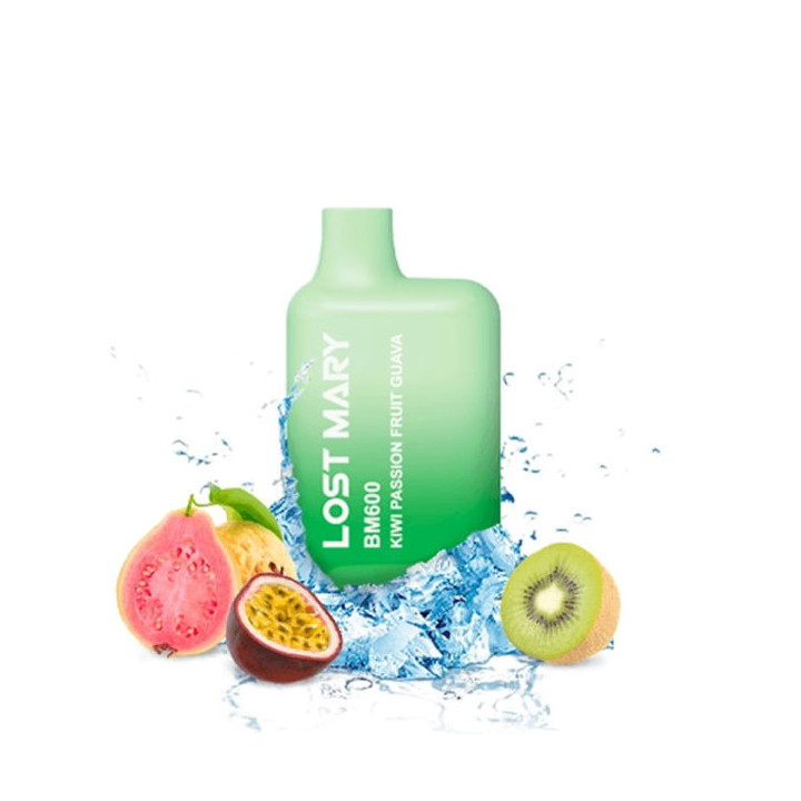 CIGARRILLO ELECTRONICO DESECHABLE LOST MARY 600PUFFS 2% KIWI PASSIONFRUIT GUAVA