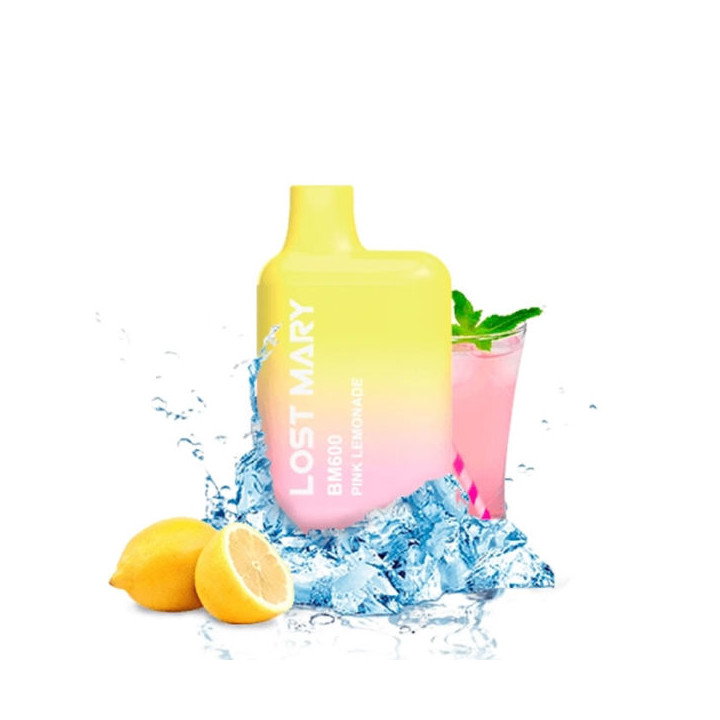 CIGARRILLO ELECTRONICO DESECHABLE LOST MARY 600PUFFS 2% PINK LEMONADE