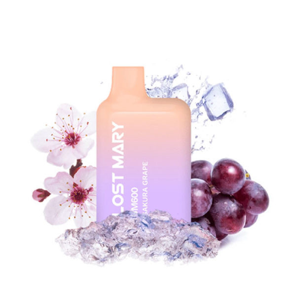 CIGARRILLO ELECTRONICO DESECHABLE LOST MARY 600PUFFS 2% SAKURA GRAPE