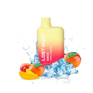 CIGARRILLO ELECTRONICO DESECHABLE LOST MARY 600PUFFS SIN NICOTINA TRIPLE MANGO