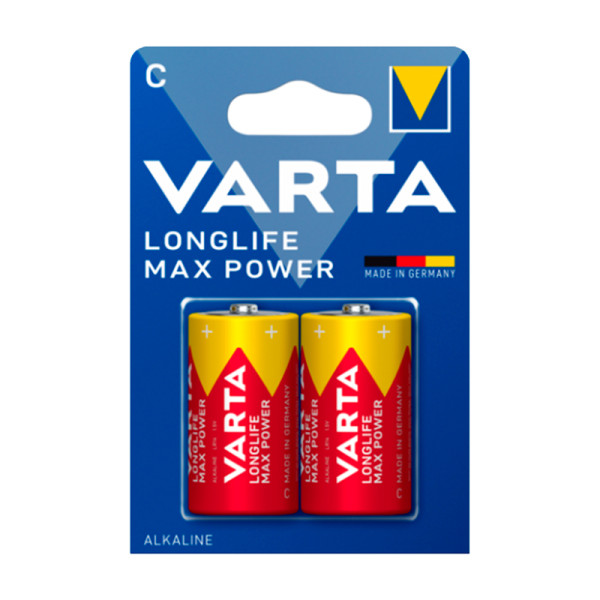 PILA ALCALINA LONGLIFE POWER C LR14 VARTA TENSION 1.5 V 1X10 BLISTER DE 2 PILAS