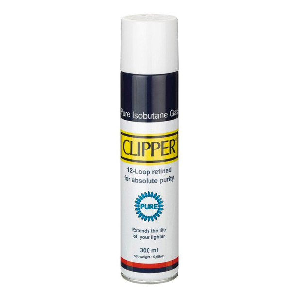 GAS CLIPPER BOTELLA BLANCA PURE 300ML 1X24