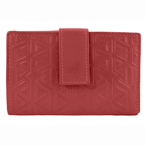 BILLETERO MONEDERO PIEL SEÑORA ACQ MINERVA ROJO