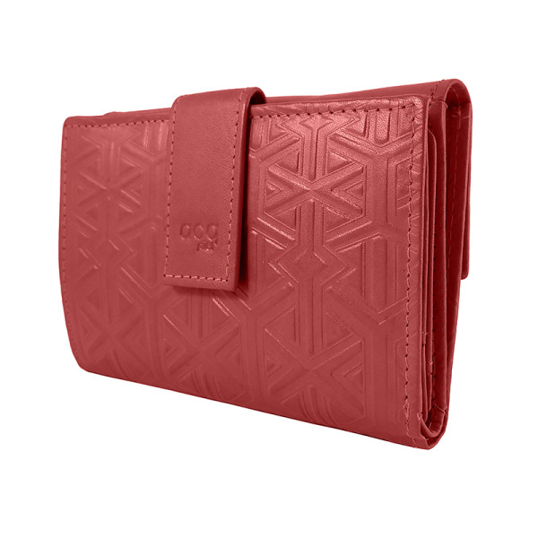 BILLETERO MONEDERO PIEL SEÑORA ACQ MINERVA ROJO