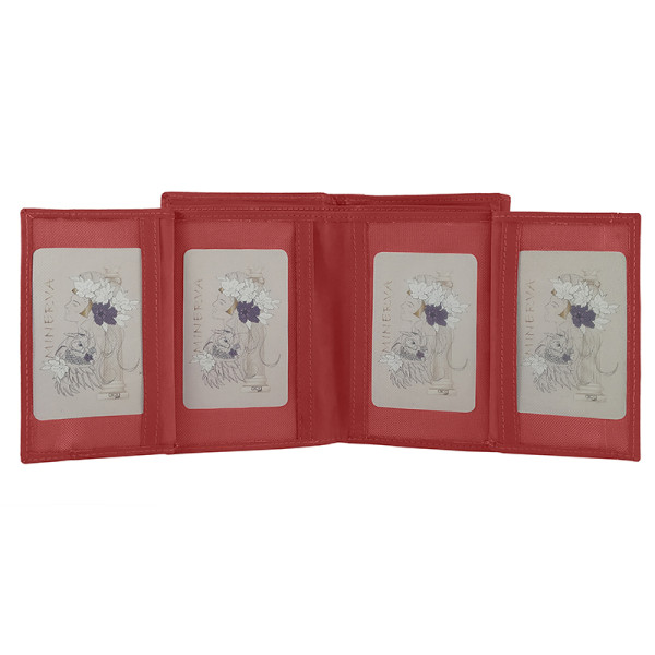 BILLETERO MONEDERO PIEL SEÑORA ACQ MINERVA ROJO