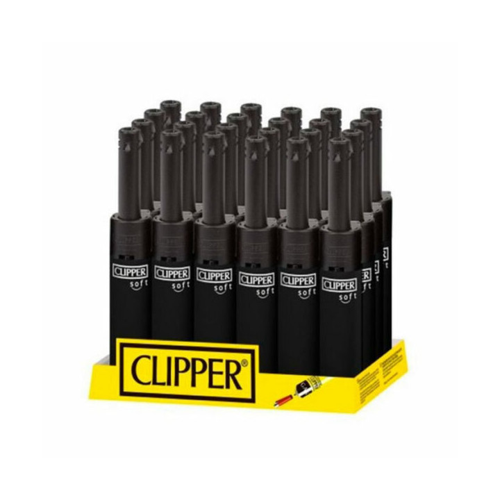 ENCENDEDOR CLIPPER MINI TUBE SOFT ALL BLACK 1X24