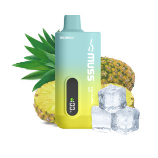 CIGARRILLO ELECTRONICO DESECHABLE MUSS TECH 8000 PINEAPPLE 0 MG.