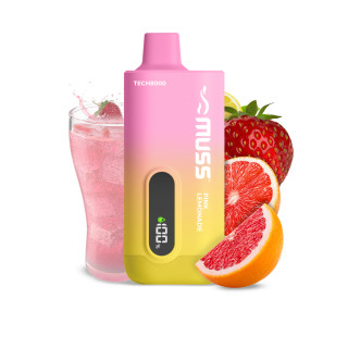 CIGARRILLO ELECTRONICO DESECHABLE MUSS TECH 8000 PINK LEMONADE 0 MG.