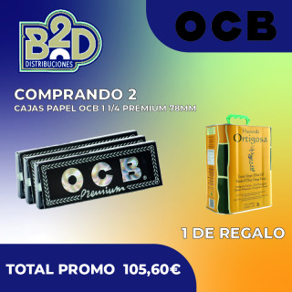 PROMOCION PAPEL OCB PREMIUM REGALO LATA ACEITE OLIVA VIRGEN EXTRA 3L