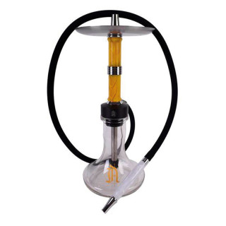 SHISHA ANIMALESYS BLACK ANT 39CM AMARILLA  + BASE