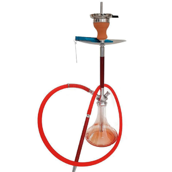 SHISHA ERASMUS CARBON 56,5CM ROJA