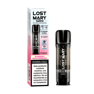 RECARGA TAPPO LOST MARY KIT BLUEBERRY SOUR RAPSBERRY (2 CARTUCHOS)