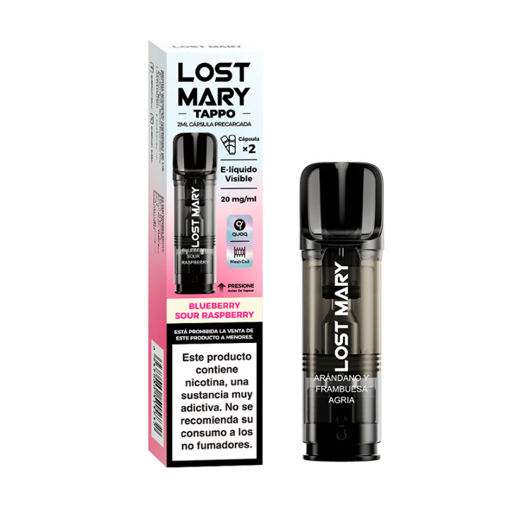 RECARGA TAPPO LOST MARY KIT BLUEBERRY SOUR RAPSBERRY (2 CARTUCHOS)