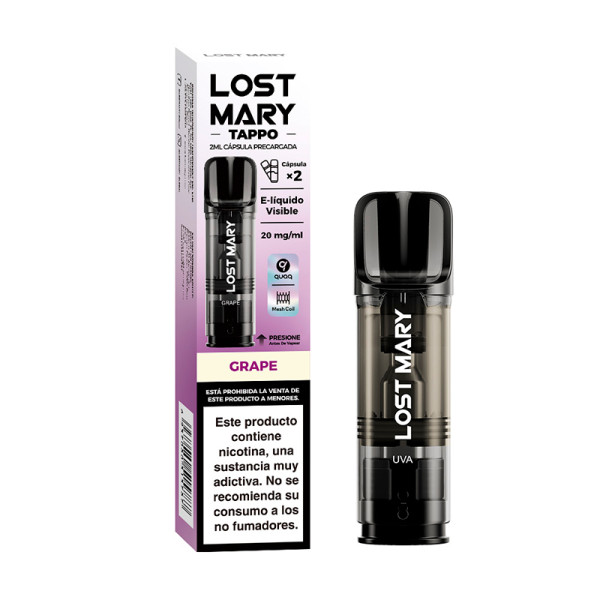 RECARGA TAPPO LOST MARY KIT GRAPE (2 CARTUCHOS)