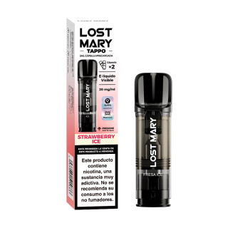 RECARGA TAPPO LOST MARY KIT STRAWBERRY ICE (2 CARTUCHOS)