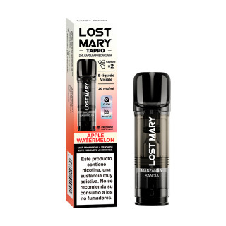 RECARGA TAPPO LOST MARY KIT WATERMELON APPLE (2 CARTUCHOS)
