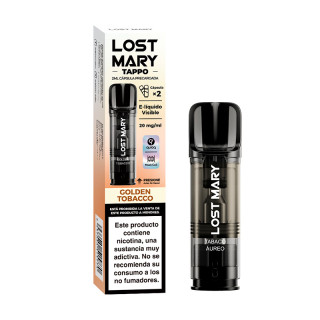 RECARGA TAPPO LOST MARY KIT GOLDEN TABACCO (2 CARTUCHOS)