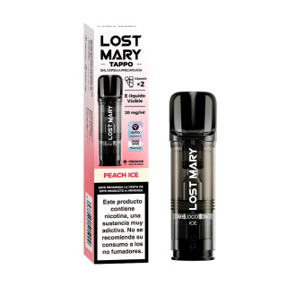 RECARGA TAPPO LOST MARY KIT PEACH ICE (2 CARTUCHOS)
