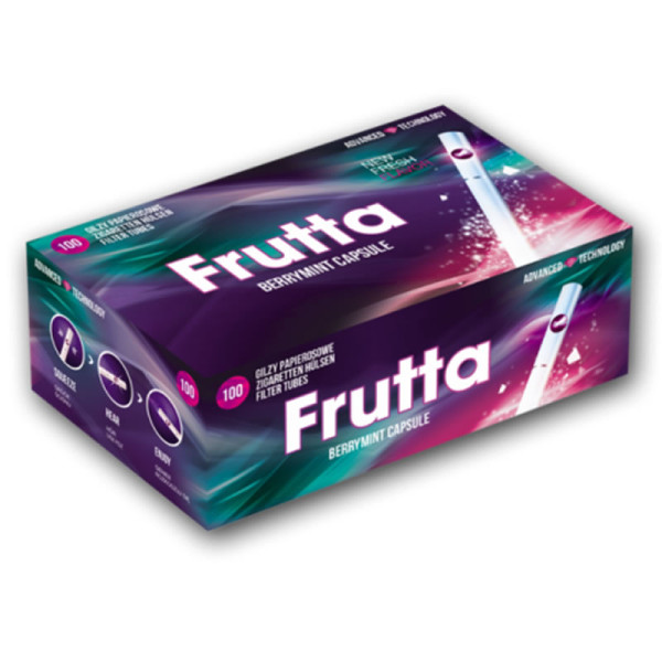 TUBOS FRUTTA CAPSULA MORA-MENTA 100UDS  1X5