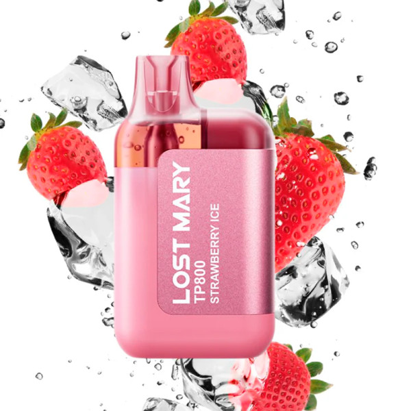 CIGARRILLO ELECTRONICO DESECHABLE LOST MARY 800PUFFS 2% STRAWBERRY ICE