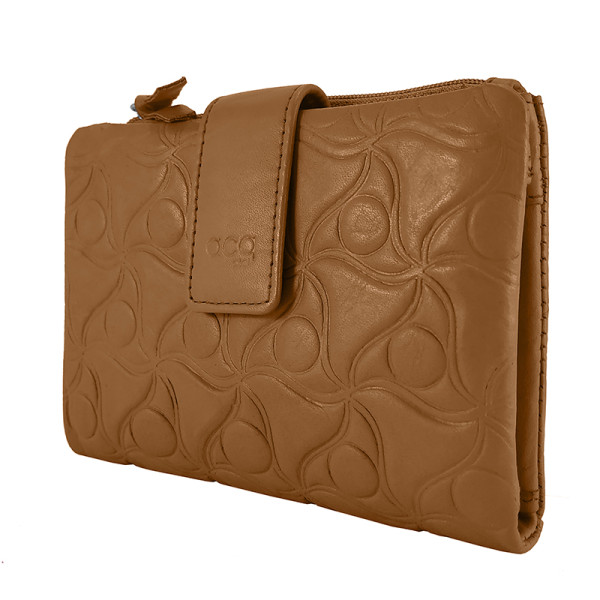 BILLETERO CREMALLERA PIEL SEÑORA ACQ VENUS CAMEL