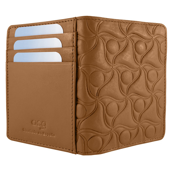 BILLETERO CREMALLERA PIEL SEÑORA ACQ VENUS CAMEL